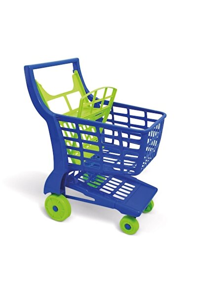 OEM Supermarket Shopping Cart Toy, Blue, Lime Green Wheels, Plastic