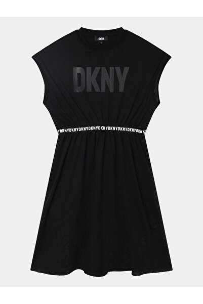 Dkny Girls Casual Dress D32898 S Black
