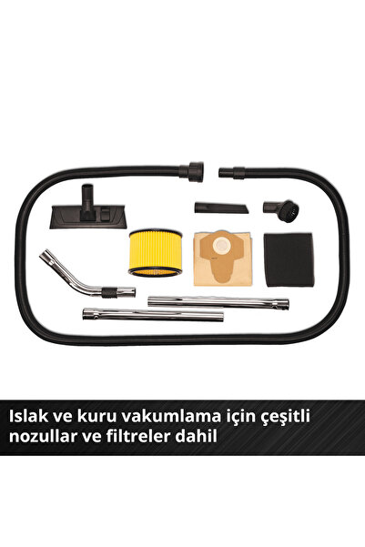 Einhell TE-VC 36/25 Li S - Solo, Akülü Islak/Kuru Süpürge