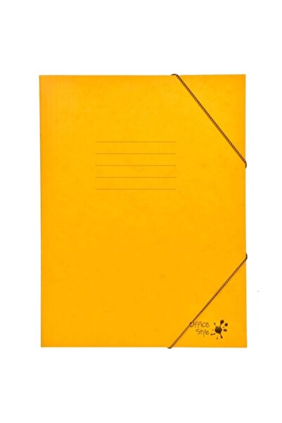 SHOPIENS Paper Folder Office Style 25.5x34.5 cm Yellow with Elastic