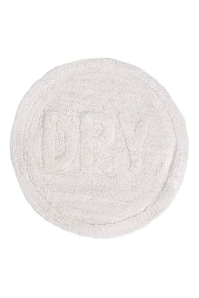 OEM Covoraș de baie, alb murdar, cu litere în relief „Dry”, 60 cm