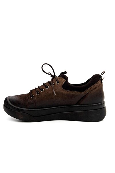 Venüs 2551701K Women's Genuine Leather Stretch Rubber Lace Thick Sole Casual Shoes