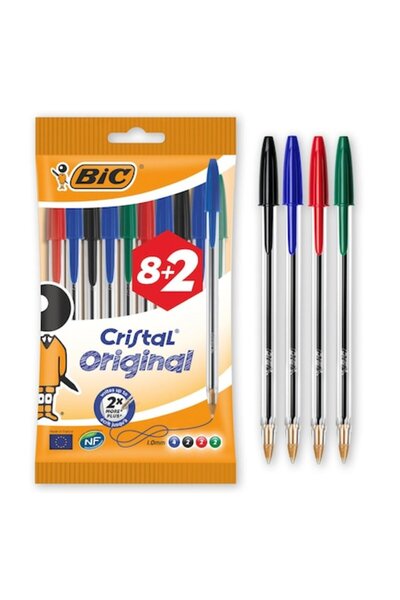 SHOPIENS Set pixuri BIC Cristal, 10 piese, multicolore