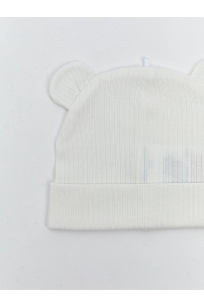 LC Waikiki Lcw Baby Ecru Ear Detailed Baby Girl Beanie Set of 2