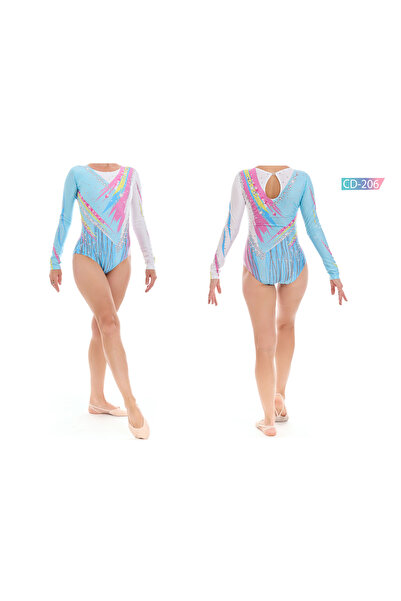 Rhytmine CD-206 Baskılı Cimnastik Mayo