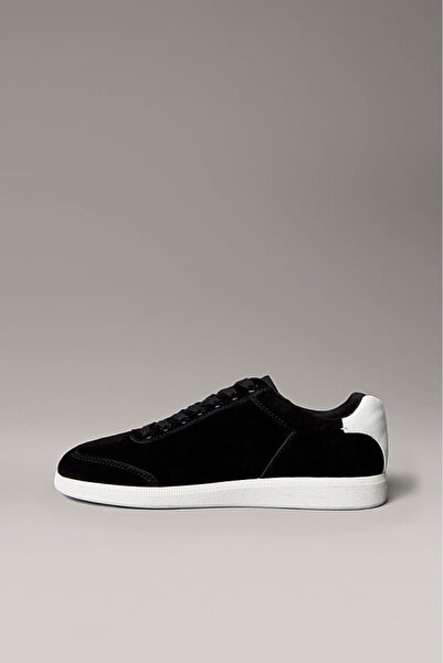 Calvin Klein Erkek Cupsole Tabanlı Süet Sneaker - Siyah