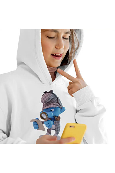 OEM Hanorac Copii Fete Strumfii Detectiv Sherlock