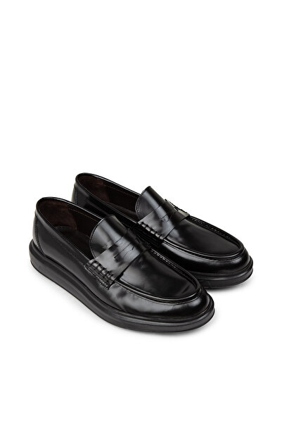 Deery Мъжки черни мокасини от естествена кожа