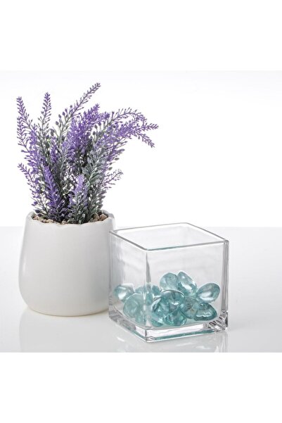 SHOPIENS Decorative Glass Stones, Diamond, Turquoise, 340g, MYONNA IT & E-COMMERCE