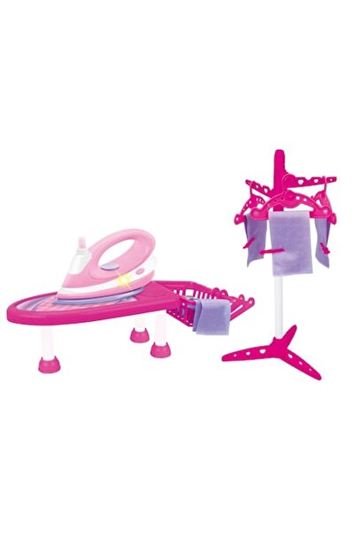 OEM Set Masa Calcat Copii, Sunet si Lumina, Fier Calcat, Uscator Rufe, Roz