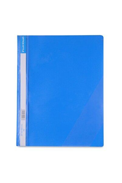 SHOPIENS Plastic A4 Folder with Clamp, Blue - MYONNA