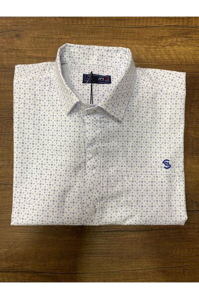 njn Boy's Long Sleeve Patterned Shirt