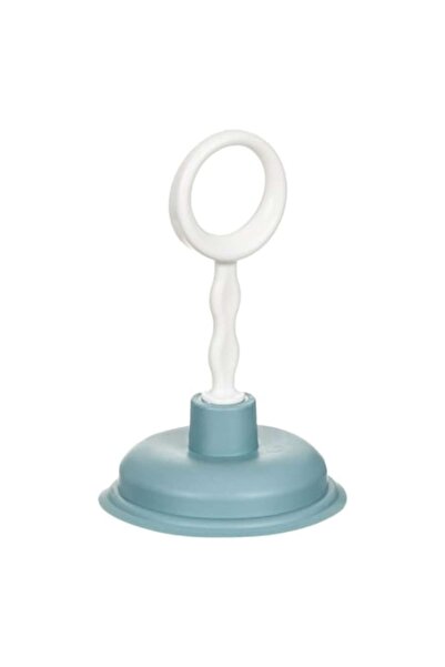 SHOPIENS Mini Unclogging Plunger Aqua, 10.5 cm x 17 cm, Plastic, Blue-White