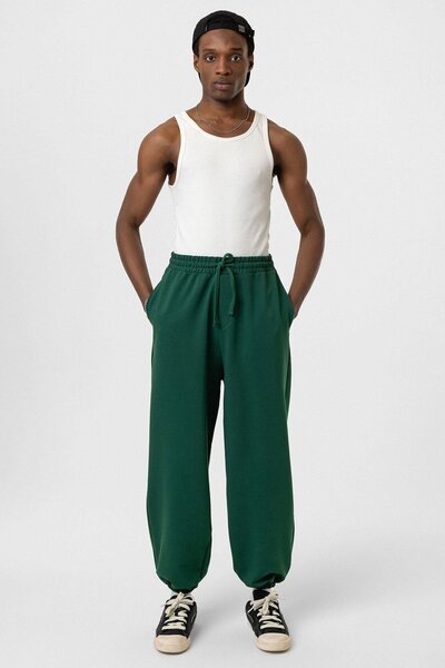 VAMOSCLO Βασικό ελαστικό παντελόνι oversized με ελαστικό κάτω μέρος Nefti