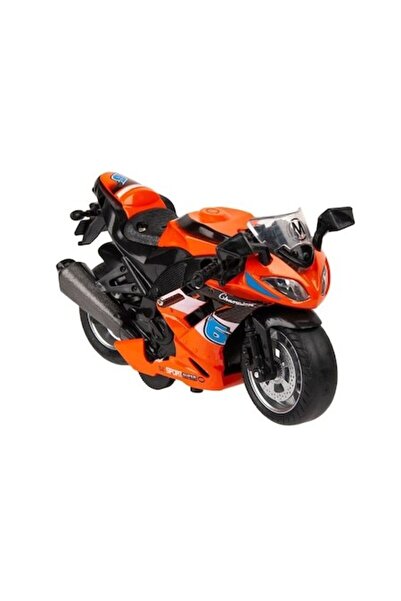 OEM Супер спортен мотоциклет, със светлина и звук, 1:14, оранжев