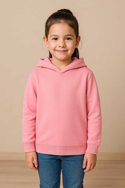 NIMBLECO Plain Color Hooded Oversize Children's Sweatshirt