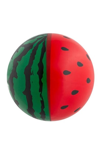 OEM Μπάλα παραλίας, Σχέδιο καρπούζι, Καουτσούκ, Πράσινο/Κόκκινο/Μαύρο, 23 εκ.
