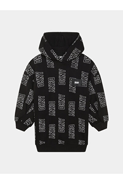 Dkny Rochie tricotată pentru fete D32902 S Negru