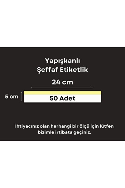 Şeffaf Etiket 50 τεμάχια PVC Αυτοκόλλητη θήκη ετικετών 24x5 εκ. Αυτοκόλλητη τ...