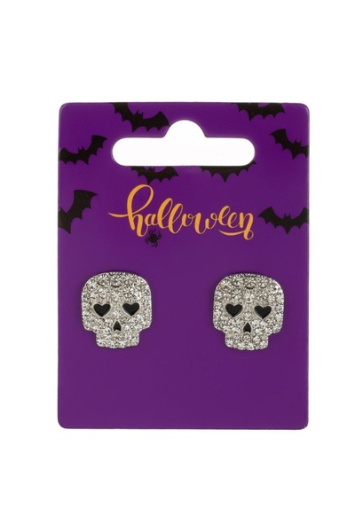 OEM Cercei cu craniu de culoare argintie pentru Halloween