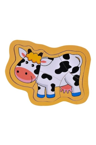 OEM Wooden Puzzle, Cow Model, 5 Pieces, 13x17cm