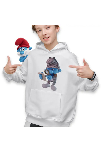 OEM Hanorac Copii Baieti Strumfii Detectiv Sherlock