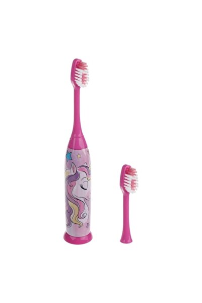 MYONNA IT & E- COMMERCE Electric Toothbrush, Unicorn Model, Pink, Spare Head Included, For Children