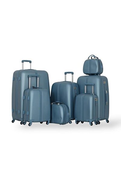 Red Sea Bridal Dabash Bag Set - 7 Pieces Includes 5 Trolley Bags and 2 Makeup Bags - with Double Covers
