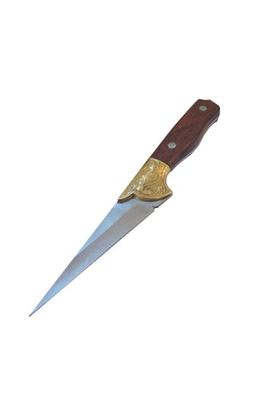 Globalport Retail Professional Chef's Knife, Full Tang, 25 cm, steel, wooden handle, brass inserts, sheath included