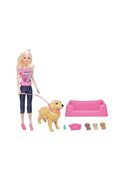 BETTY Păpușă, 3 căței mici + accesorii, plastic, 3 ani+, multicoloră