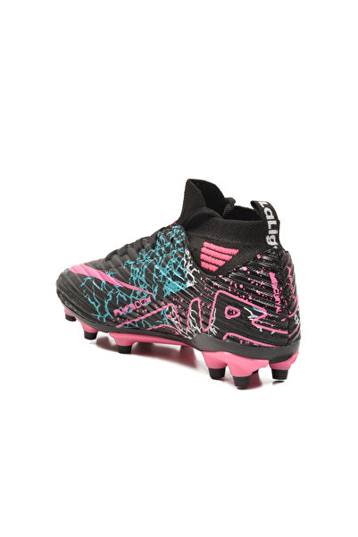 AYAKMOD Lightweight Children's Carpet Field Shoes Air 600 F with Black-Fuchsia Socks