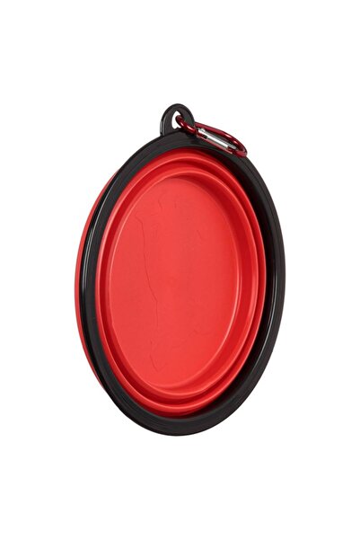 SHOPIENS Collapsible Pet Bowl 0.65L (650ml) - Red Silicone