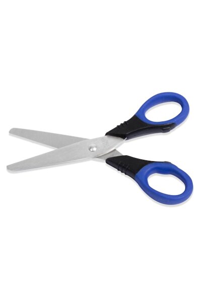 SHOPIENS PRESIDENT school scissors, 14 cm, soft handle, Blue/Black