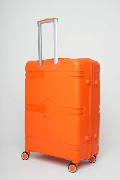 Travel POLO Büyük Boy Kırılmaz Valiz Portakal 1015