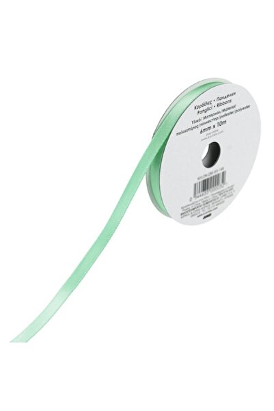 OEM Satin Ribbon, 10mx6mm, Mint Green, Polyester Material