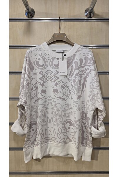 trendbysena Women's Sweatshirt Soft Textured Ethnic Pattern