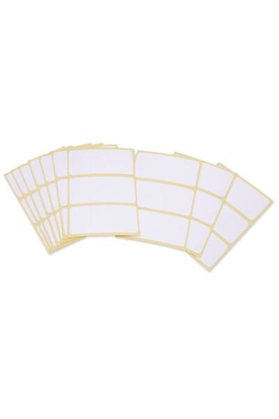 SHOPIENS Set etichete autocolante, universale, 7 x 3,3 cm, albe, 30 de bucăți