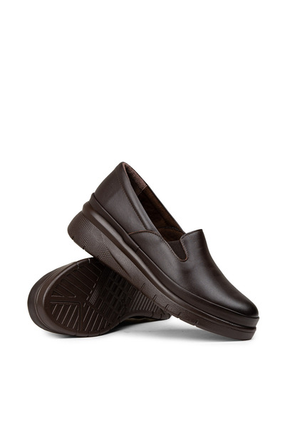 Deery Women's Genuine Leather Brown Casual Shoes