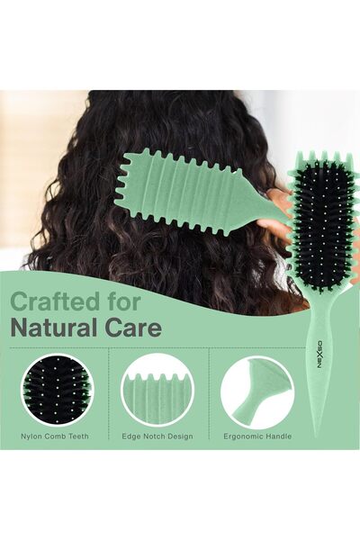 Curl Defining Brush - Styling Tool For Wavy & Curly Hair, Detangling & Styling, 24x7cm Plastic Comb (Unbranded, Made In China)