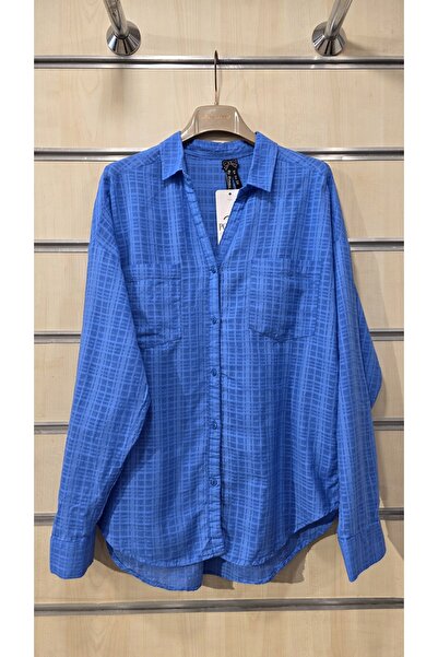 trendbysena Cămașă de damă din bumbac Amur cu buzunare duble