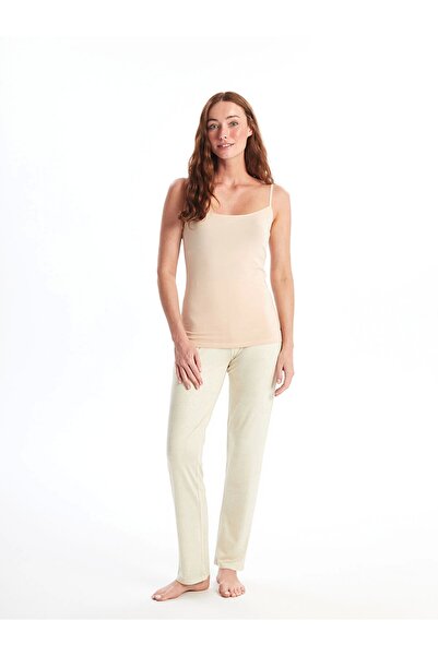 LC Waikiki Lcw Dream Pink U-Neck Straight Straps Women's Undershirt