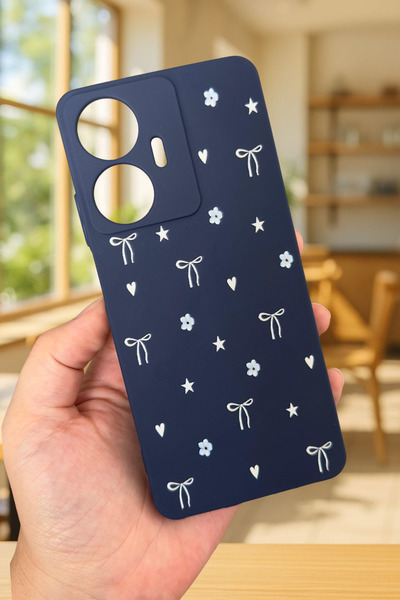 Vip Case Realme C55 Uyumlu Mini Fiyonk Desenli Silikon Darbe Emici Klasik Kor...