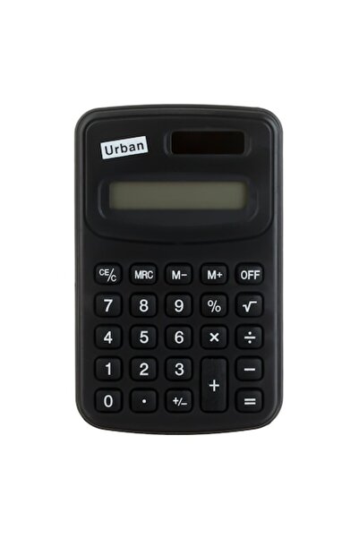 SHOPIENS Calculator urban, 8 cifre, panou solar, afișaj LCD, negru