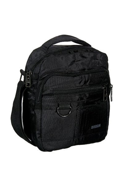 SHOPIENS Urban Shoulder Bag, Polyester, Black, 18x22x11 cm