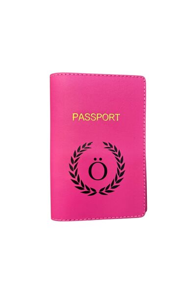 Seyahataksesuar Letter Design Leather Passport Cover Ö