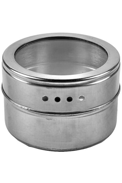 OEM Recipient magnetic metalic pentru condimente, 6 cm x 4 cm, argintiu