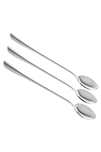 SHOPIENS Set of Stainless Steel Spoons, 21 cm, 3 Pieces