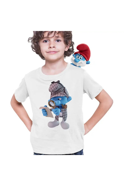 OEM Tricou Copii Baieti Strumfii Detectiv Sherlock