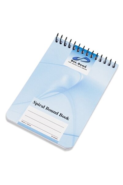 SHOPIENS Bloc notes A7 cu spirală, 50 de coli, albastru