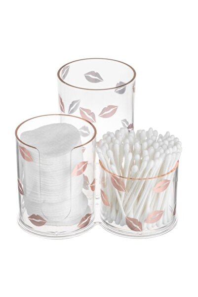 SHOPIENS Acrylic Organizer Stand, Lip Pattern, 3 Compartments, Transparent, 1...